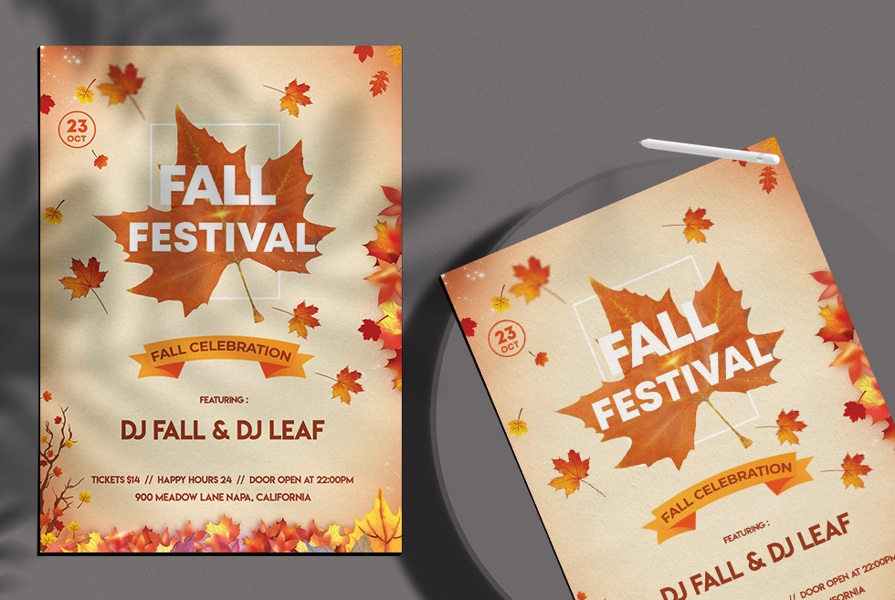 Fall Festival Free PSD Flyer Template