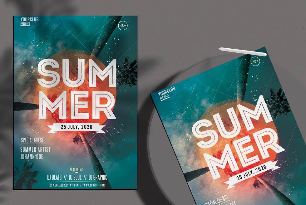 Summer Day Event Free PSD Flyer Template
