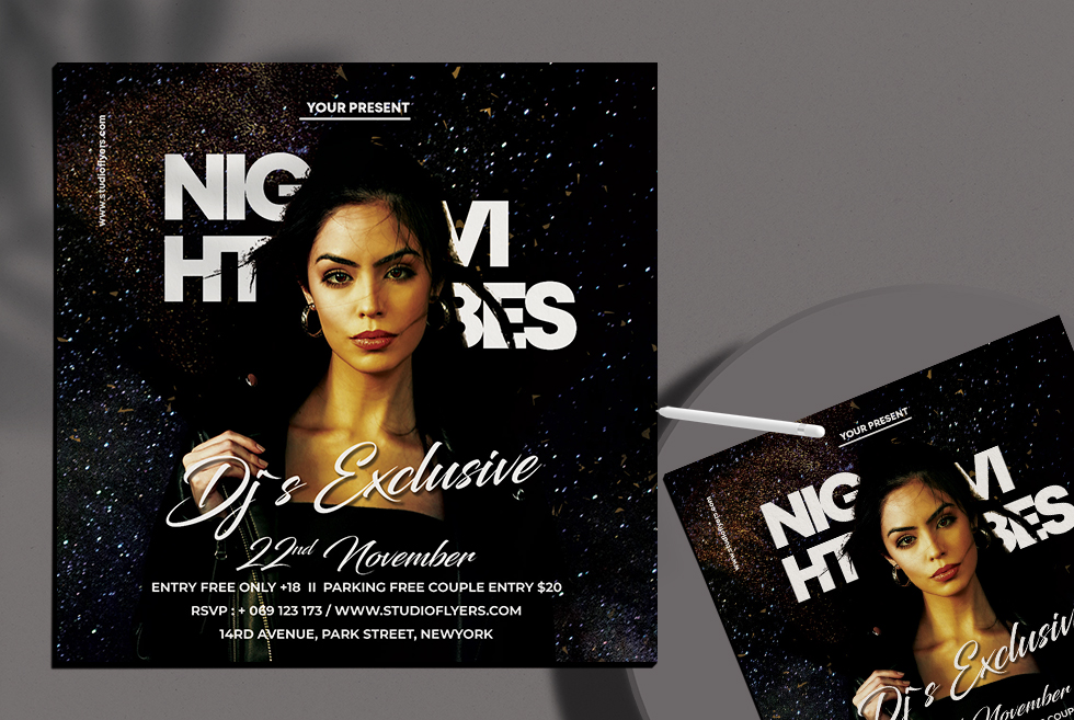 Ladies Night Vibes Free PSD Flyer Template