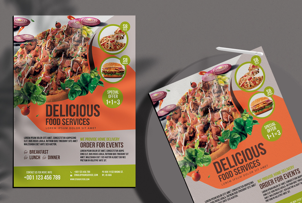 Delicious Food Free PSD Flyer Template