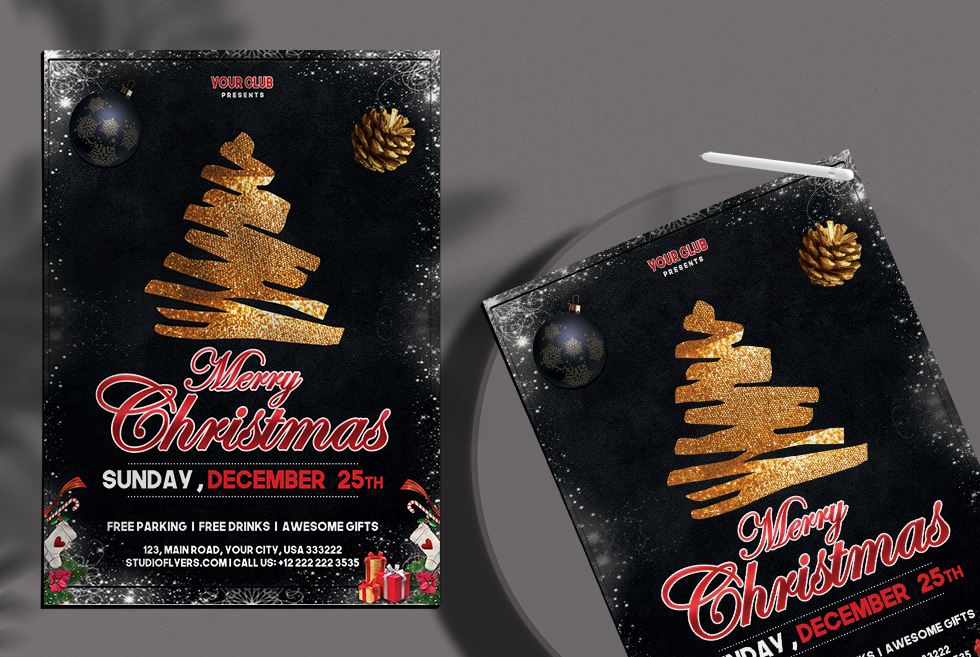 Christmas Event Free PSD Flyer Template