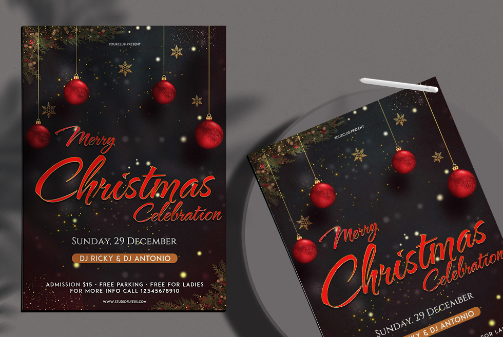 Merry XMAS Event Free PSD Flyer Template