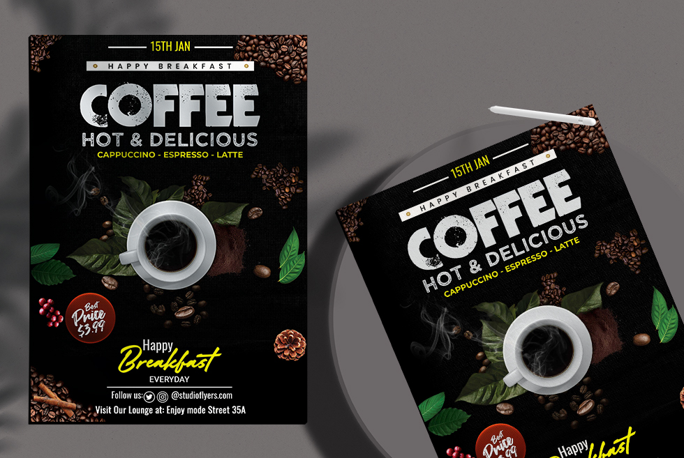 Coffe Delicious Free PSD Flyer Template