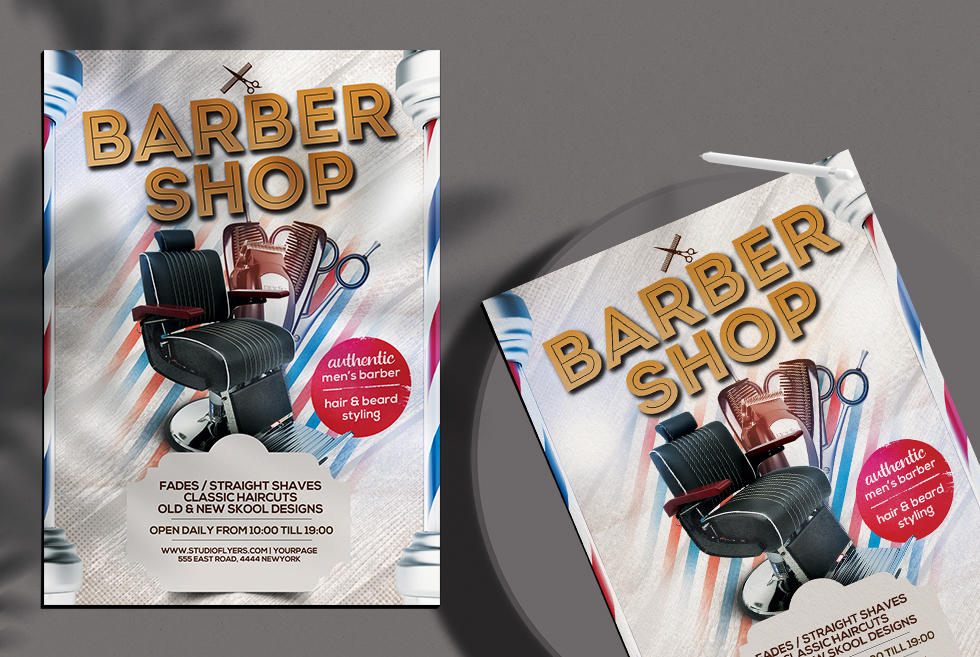 Barbershop Free PSD Flyer Template