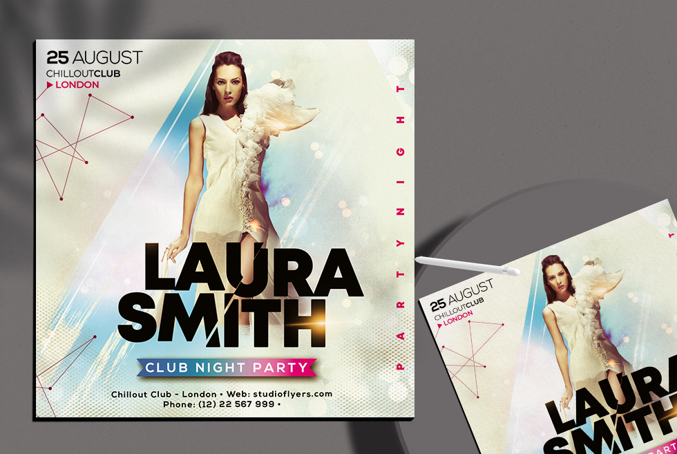Club Night Party Free Flyer PSD Template