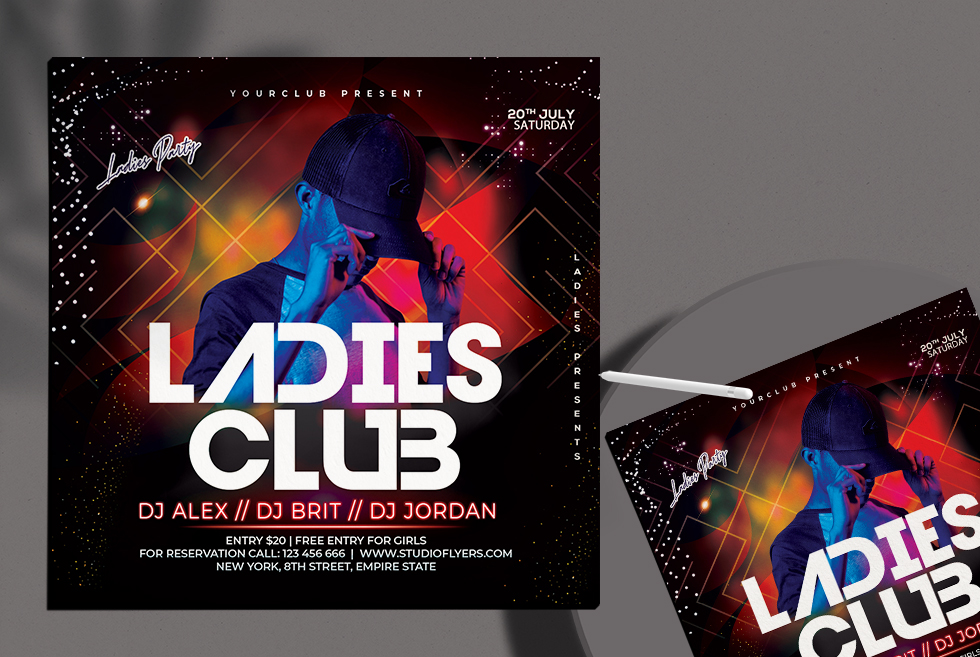 Ladies Party Free PSD Flyer Template