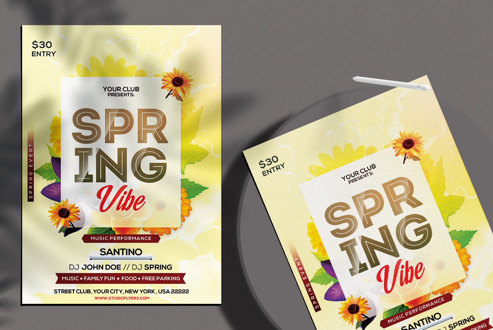 Spring Vibe Free PSD Flyer Template