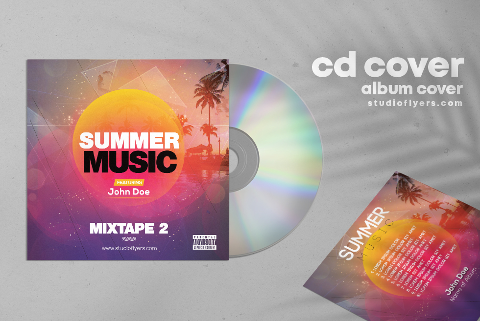 Summer Music Free Mixtape PSD Cover Artwork