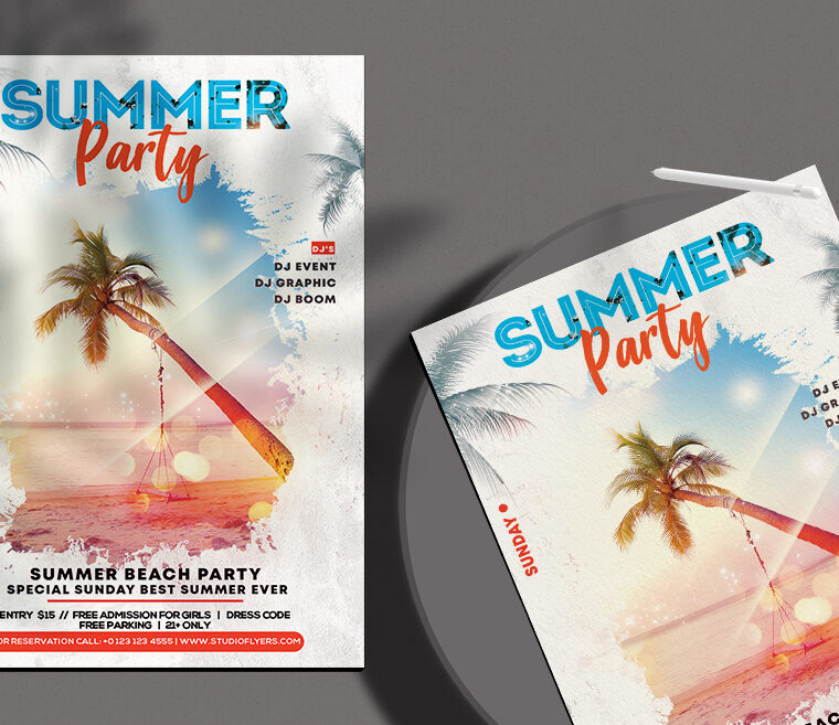 Summer Party - PSD Flyer Template