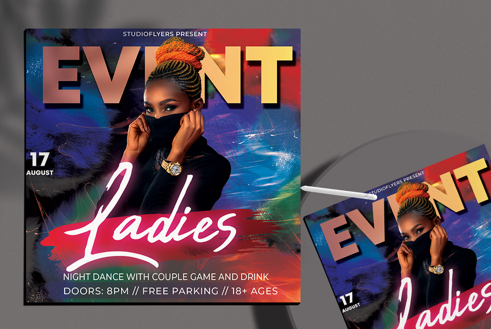 Ladies Event Flyer Free PSD Template