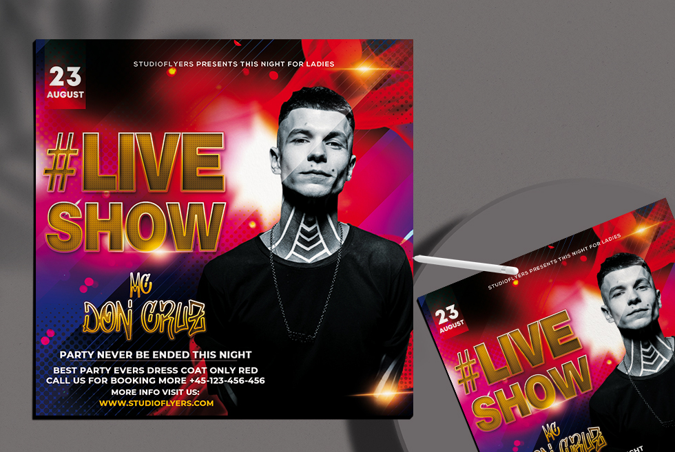 Live Perfomance Free PSD Flyer Template