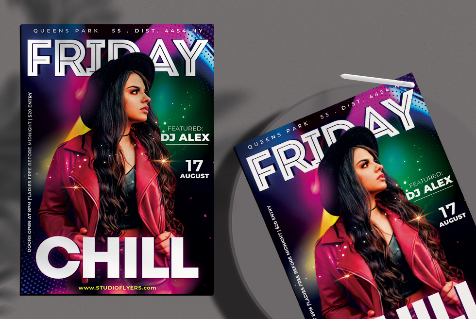 Friday Night Chill Free PSD Flyer Template