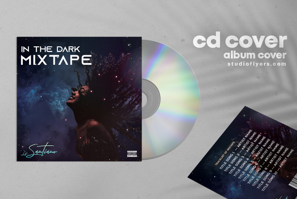 In The Dark CD Cover Free PSD Template