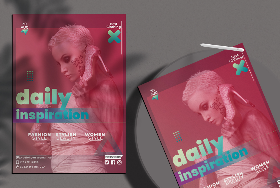 Daily Inspiration Free PSD Flyer Template