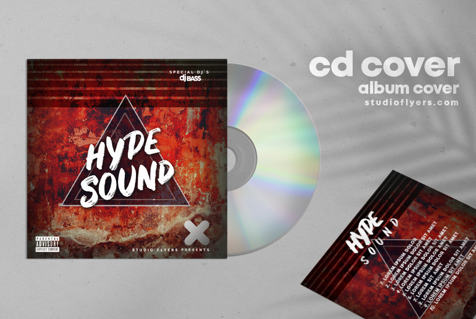 Hype Sound Cd Cover Art Free PSD Template