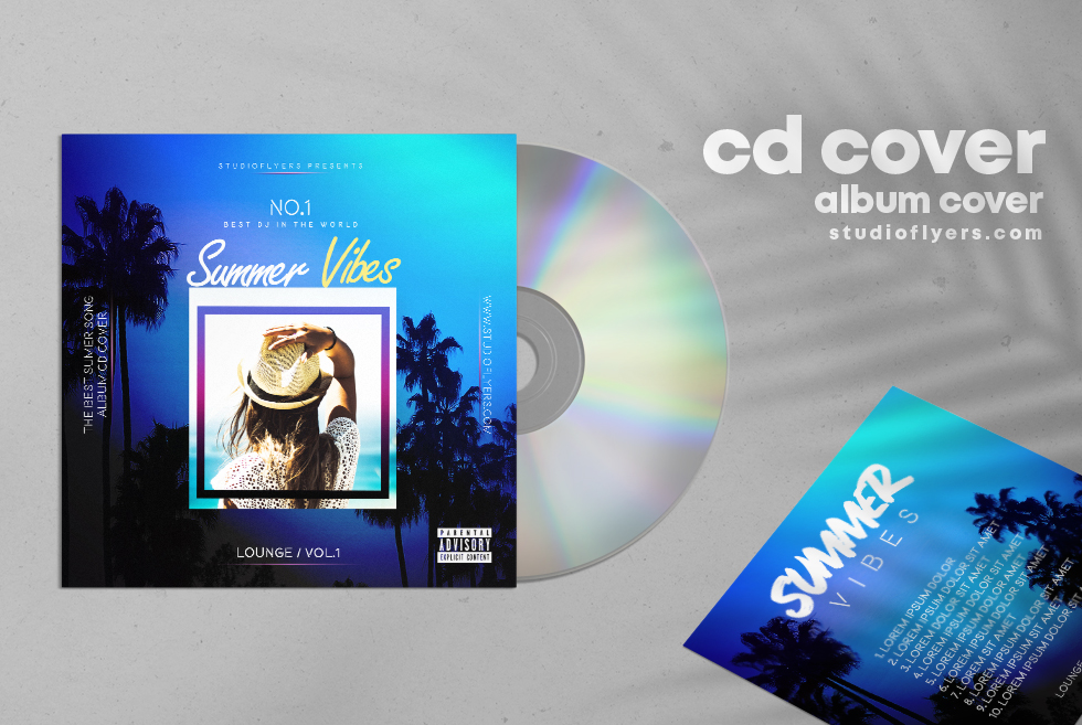 Summer Vibes CD Cover Free PSD Template