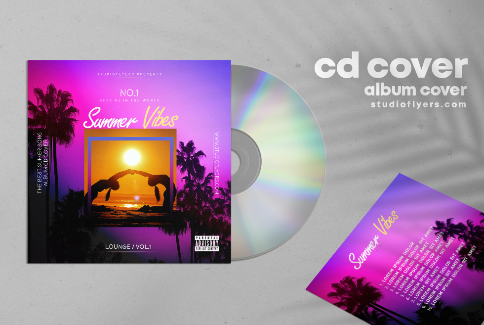 Summer Vibes Vol.2 CD Cover Free PSD Template