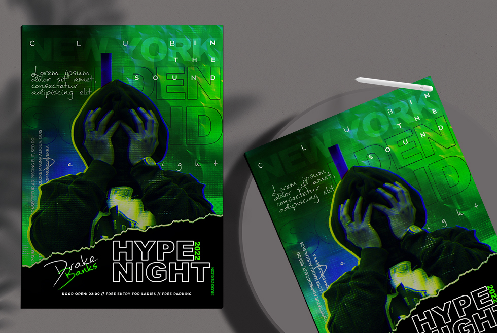 Hype Night Flyer Free PSD Template