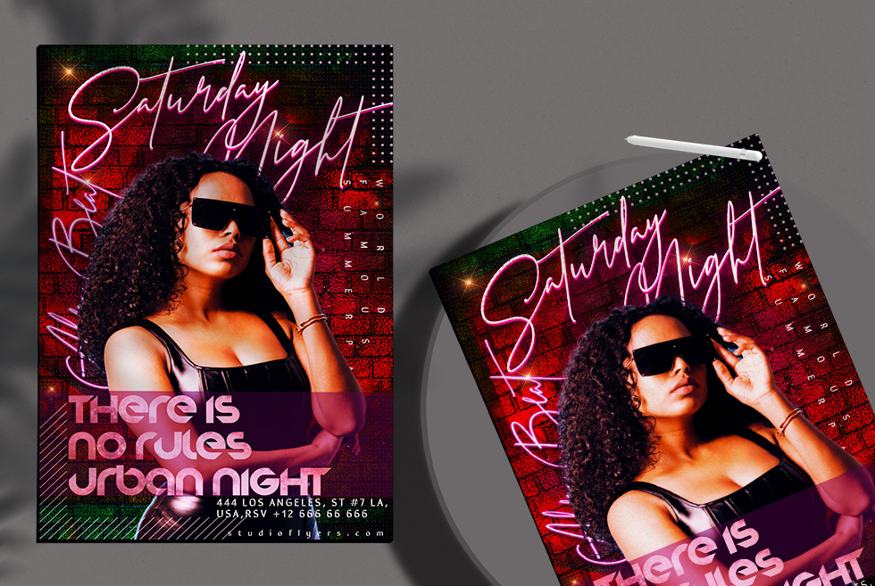 Urban No Rules Party Flyer Free PSD Template
