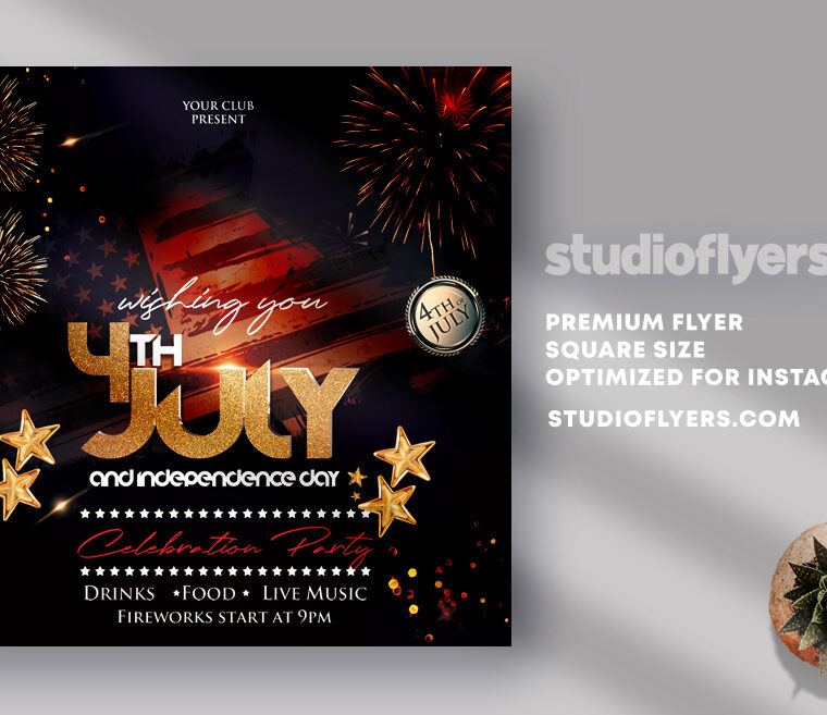 4th July 2021 Event PSD Flyer Template