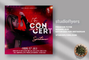 Its Time For Concert PSD Flyer Template