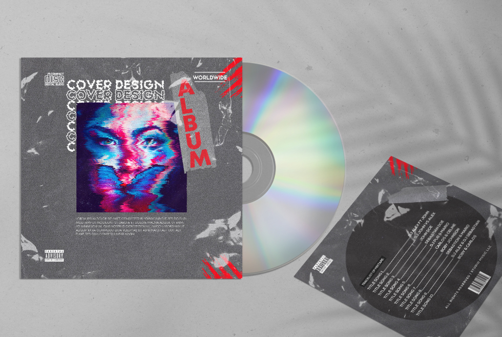 CD Cover Album Design Free PSD Template
