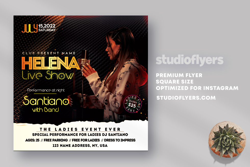 Premium PSD  Music show studio live premiere  template banner