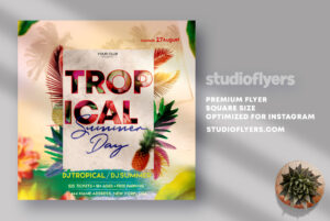 Tropical Summer Day Flyer PSD Template