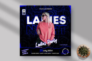 Ladies Night Party Instagram Banner PSD Template