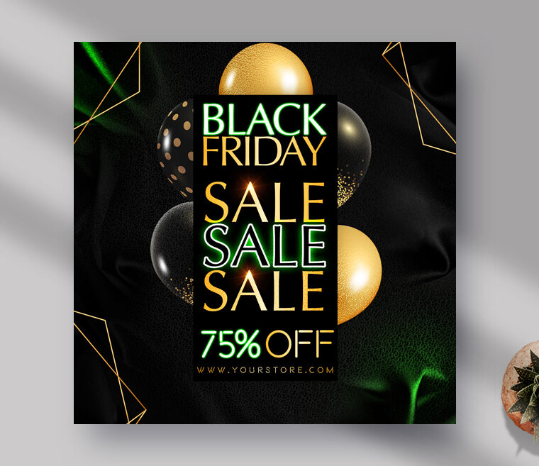 Sale Black Friday Store Instagram Banner PSD Template