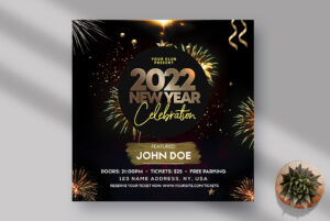 2022 New Year Bash PSD Instagram Template
