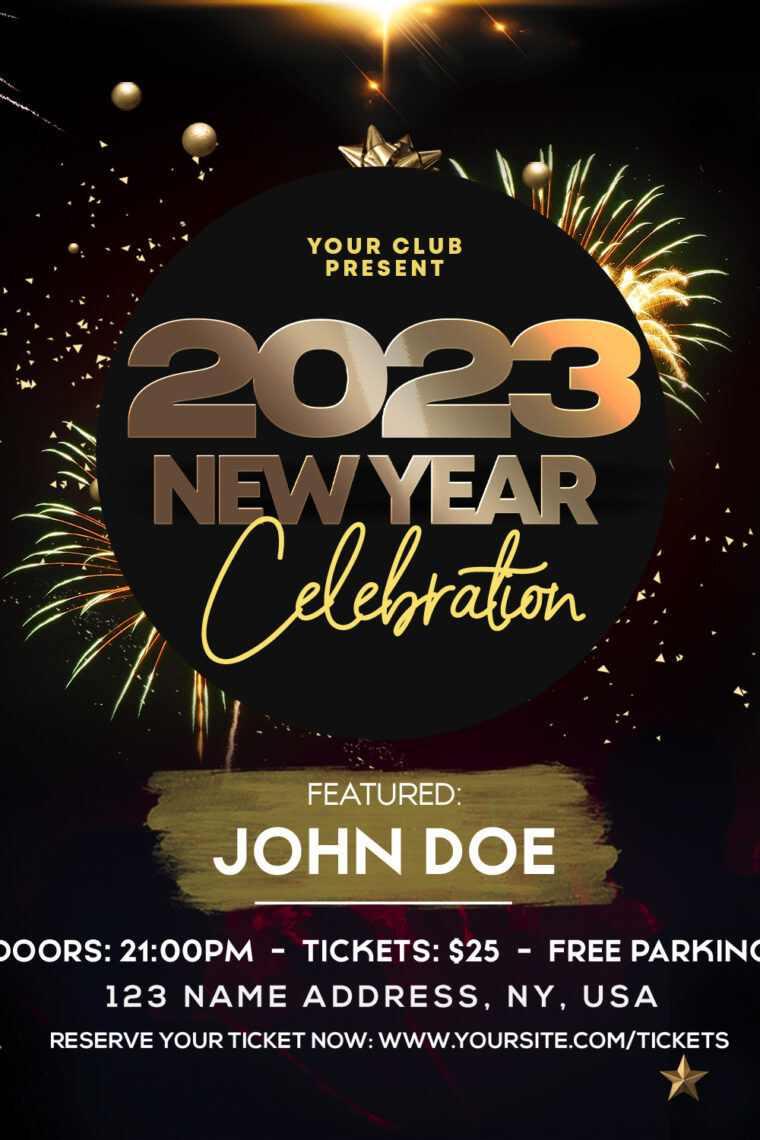 2023 New Year Bash PSD Instagram Template