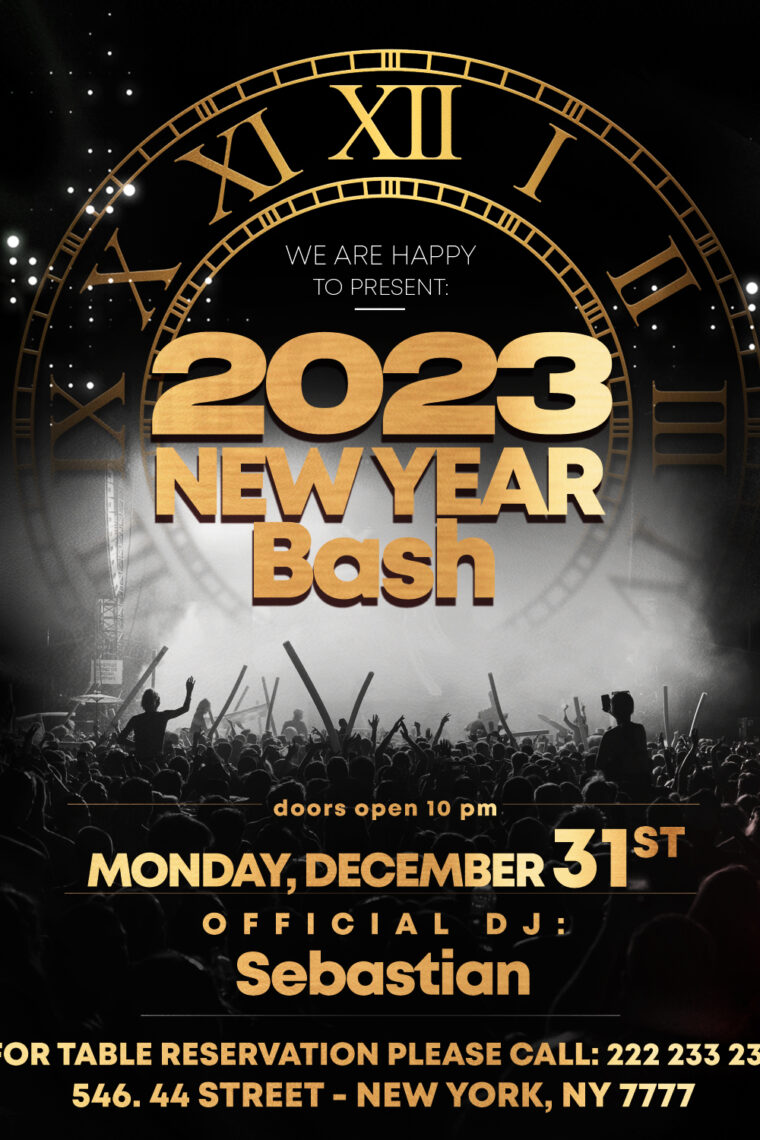 New Year 2023 Bash Instagram PSD Template