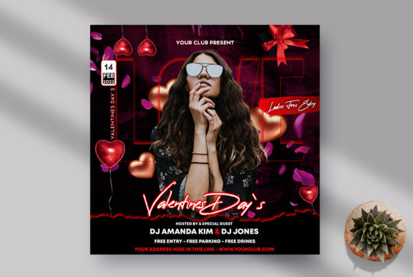 Valentines Days Instagram PSD