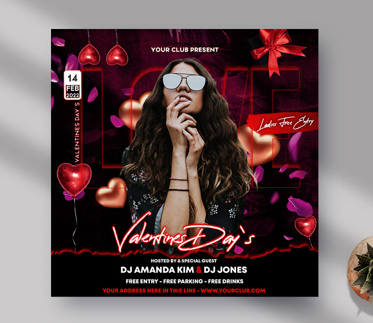 Valentines Days Instagram PSD