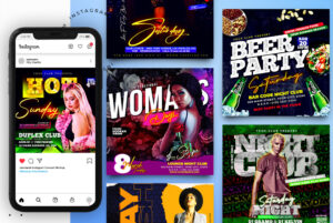 7 Club Night Event Instagram Banner PSD Template