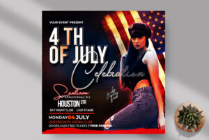 4th July Events Instagram Banner (PSD)