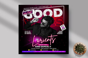 Good Vibes Events Instagram Banner PSD