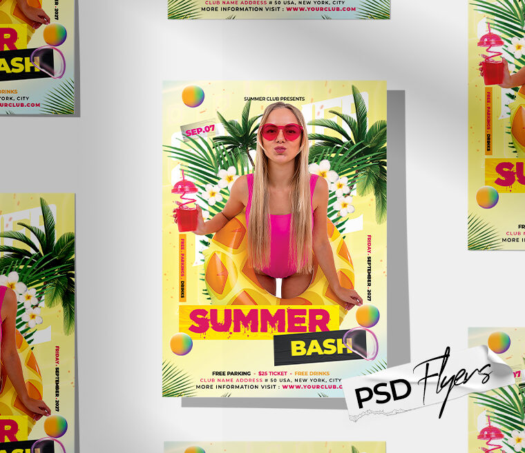 Summer Bash PSD Flyer Template