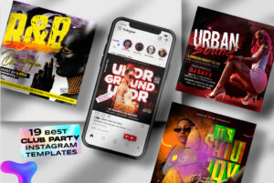 Club Party Instagram PSD Template