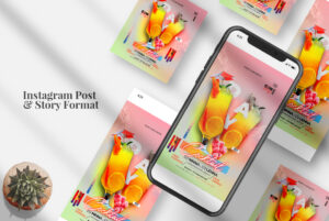Cocktail Party Instagram PSD Template