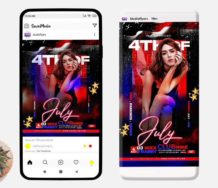 4th of July Event Instagram PSD Templates
