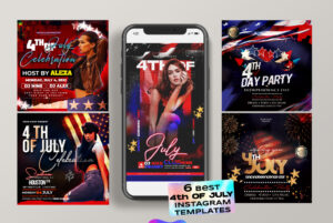 Best 4th of July Events Instagram PSD Templates