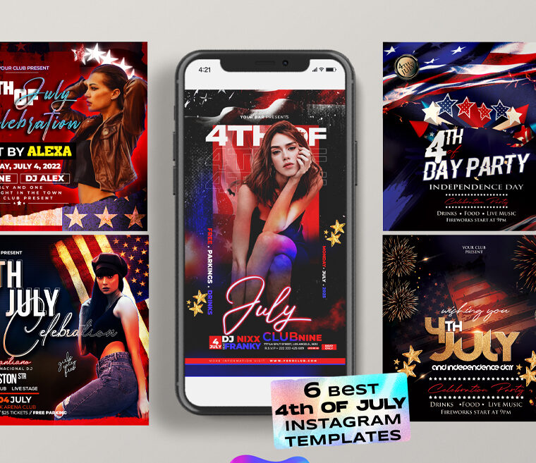 Best 4th of July Events Instagram PSD Templates