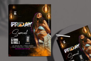Friday Night Events Free Instagram PSD Template