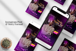 Music Night Events Instagram PSD Template