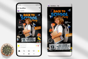 Back 2 School Party Instagram PSD Templates