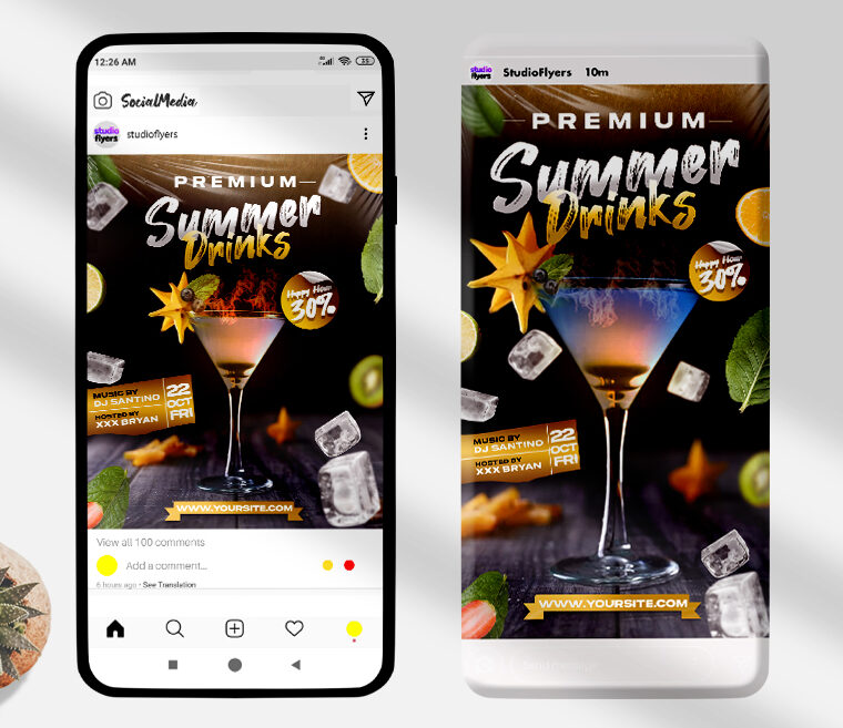 Summer Drinks Week Instagram (PSD)