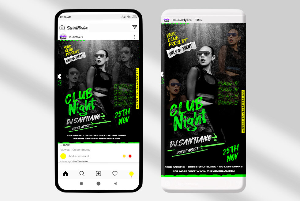 Club Nights Event Instagram PSD Template - StudioFlyers.com