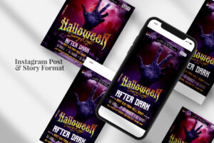 Nightmare Events Banner PSD Template